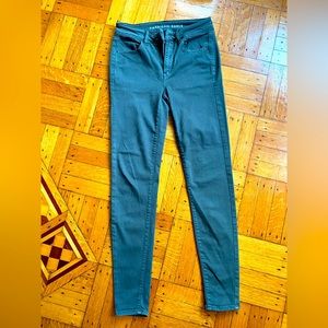 American Eagle AE Ne(x)t Level Stretch Hi-Rise Jegging Olive Green Army Green Sz